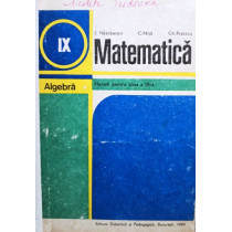 Matematica - Manual pentru clasa a IXa