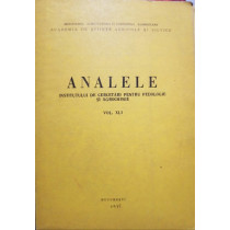 Analele Institutului de Cercetari pentru Pedologie si Agrochimie, vol. XLI
