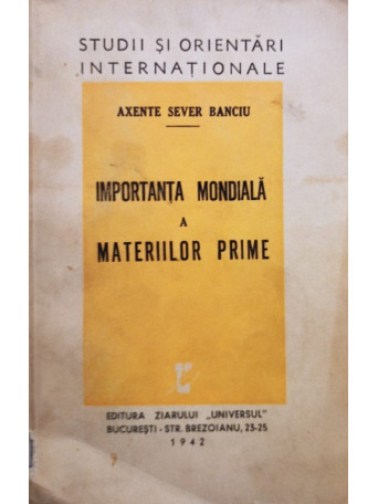 Importanta mondiala a materiilor prime