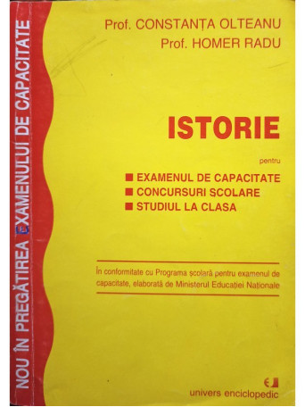Constanta Olteanu - Istorie pentru examenul de capacitate - 1999 - Brosata