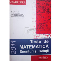 Teste de matematica. Enunturi si solutii