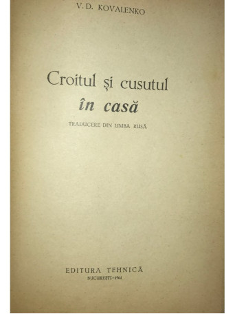 Croitul si cusutul in casa