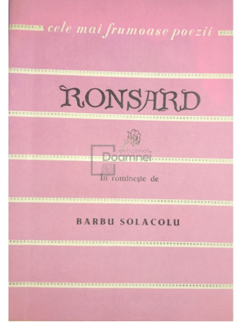 Ronsard - Poezii - 1959 - Brosata