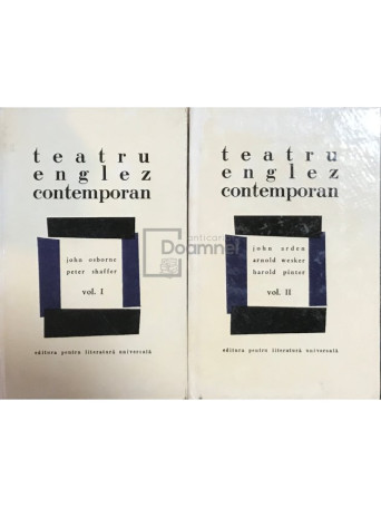John Osborne - Teatru englez contemporan - 2 vol. - 1968 - Cartonata