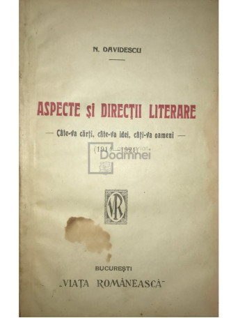 Aspecte si directii literare