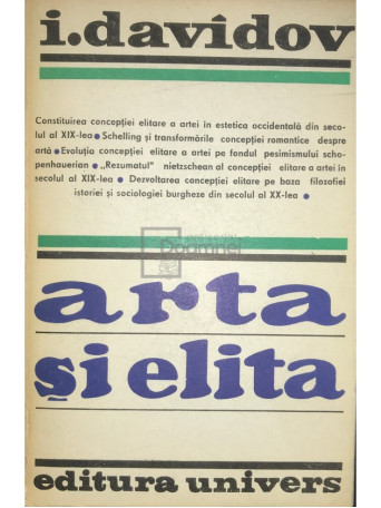 I. Davidov - Arta si elita - 1973 - Brosata