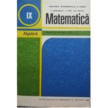 Matematica. Manual pentru clasa a IX-a