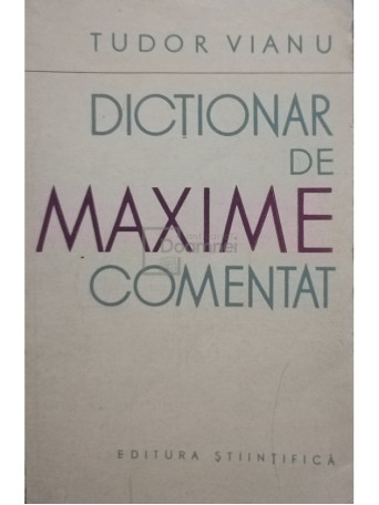 Dictionar de maxime comentat