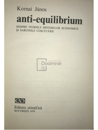 Kornai Janos - Anti-equilibrium - 1974 - Cartonata