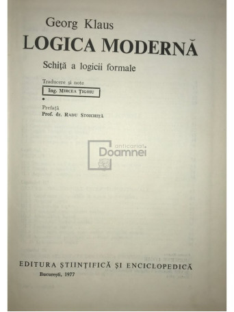 Georg Klaus - Logica moderna - 1977 - Cartonata