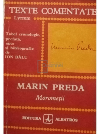 Ion Balu - Marin Preda - Morometii - 1979 - Brosata