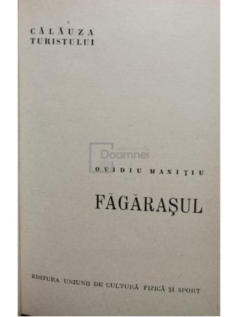 Ovidiu Manitiu - Fagarasul - 1963 - brosata