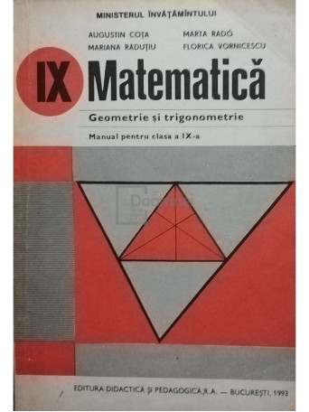 Matematica - Manual pentru clasa a IX-a