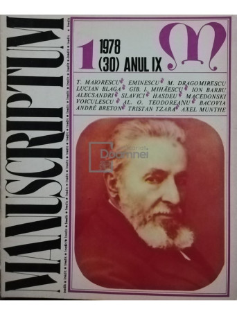 Al. Oprea - Manuscriptum, nr. 1/1978 (30) anul IX - 1978 - Brosata