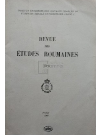 Revue des etudes roumaines, IX-X
