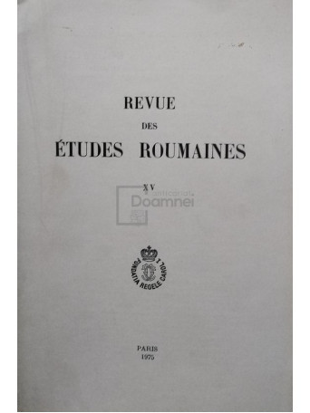 Revue des etudes roumaines, vol. XV