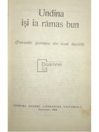 Undina isi ia ramas bun