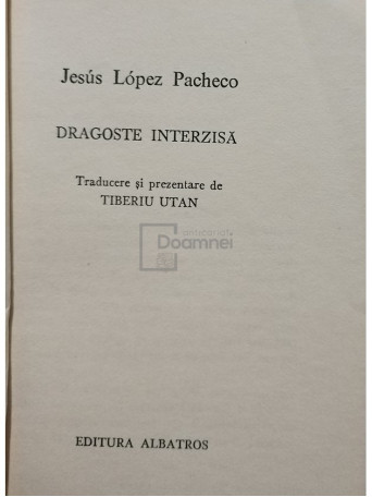 Jesus Lopez Pacheco - Dragoste interzisa - 1971 - Brosata