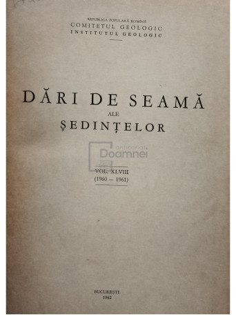 Dari de seama ale sedintelor, vol. XLVIII - 1962 - Brosata