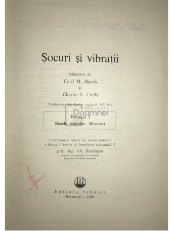 Socuri si vibratii, vol. 1