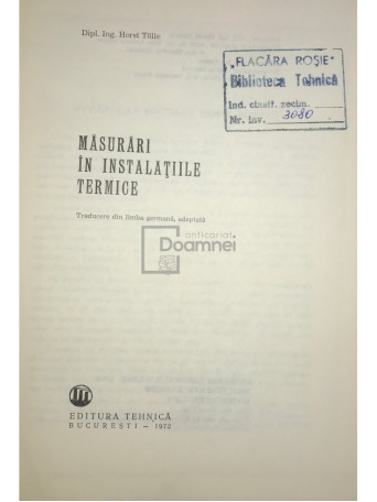 Masurari in instalatiile termice