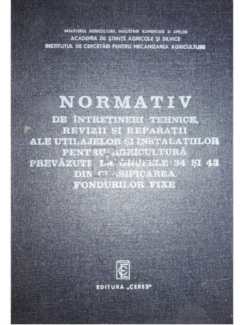 Normativ de intretineri si reparatii