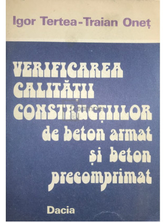 Verificarea calitatii constructiilor de beton armat si beton precomprimat