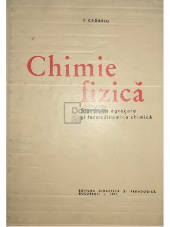 Chimie fizica - Starile de agreare si termodinamica chimica