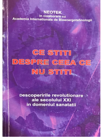 Ce stiti despre ceea ce nu stiti - Brosata
