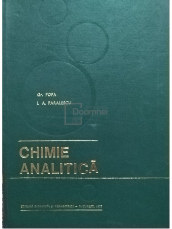 Gr. Popa - Chimie analitica - 1977 - Brosata