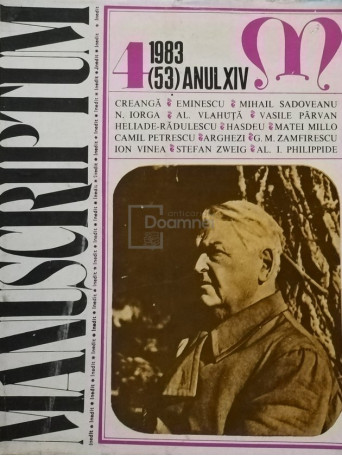 Al. Oprea - Manuscriptum 4/1983, (53) anul XIV - 1983 - Brosata