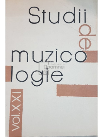 Nicolae Calionoiu - Studii de muzicologie, vol. XXI - 1989 - Brosata