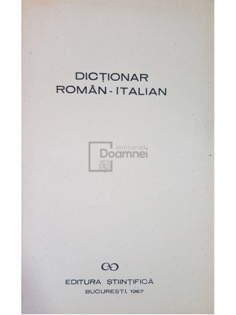 Nina Facon - Dictionar roman-italian - 1967 - Cartonata