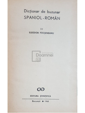Dictionar de buzunar spaniol-roman
