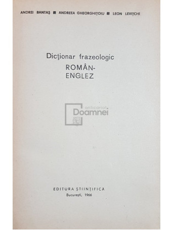 Dictionar frazeologic roman-englez