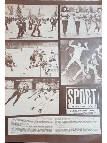 Revista Sport, anul 1988, 12 numere - 1988 - Brosata