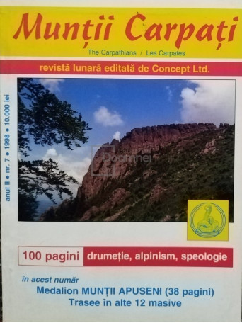 Muntii Carpati - Anul II, nr. 7, 1998 - Medalion Muntii Apuseni - 1998 - Brosata