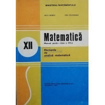 Matematica - Manual pentru clasa a XII-a - Elemente de analiza matematica