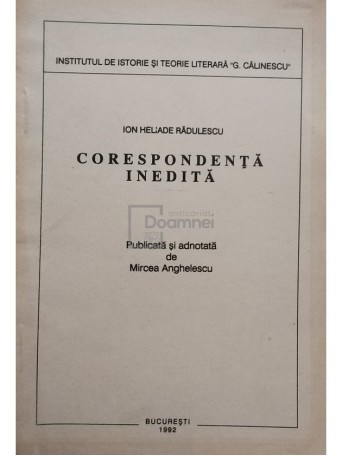 Corespondenta inedita