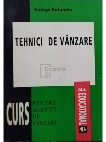 George Butunoiu - Tehnici de vanzare - 1995 - Brosata