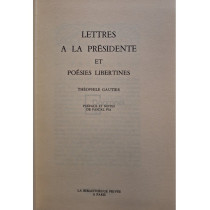 Lettres a la presidente et poesies libertines