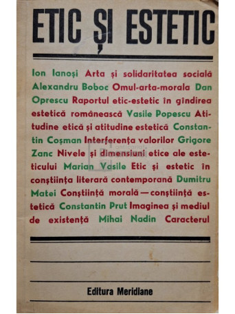 Dumitru Matei (coord.) - Etic si estetic - 1979 - Brosata