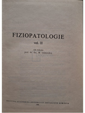 Fiziopatologie, vol. II