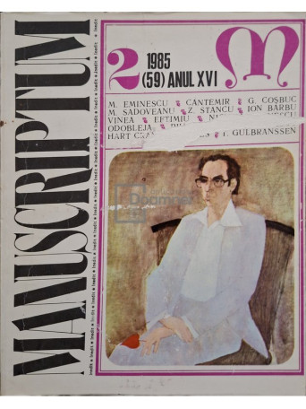 Al. Oprea - Manuscriptum 2/1985, (59) anul XVI - 1985 - Brosata