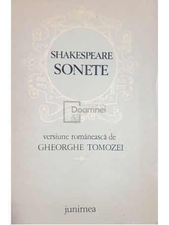 Shakespeare - Sonete - 1978 - Brosata