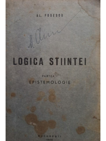 Logica stiintei, partea I