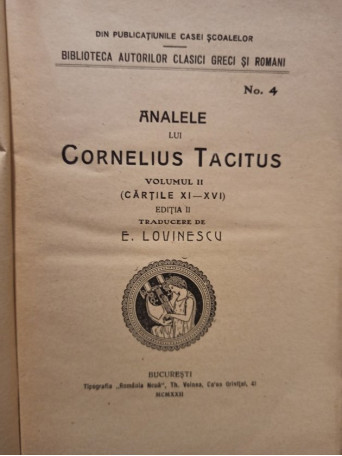 Analele lui Cornelius Tacitus, vol. II