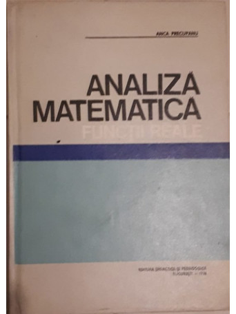 Analiza matematica. Functii reale