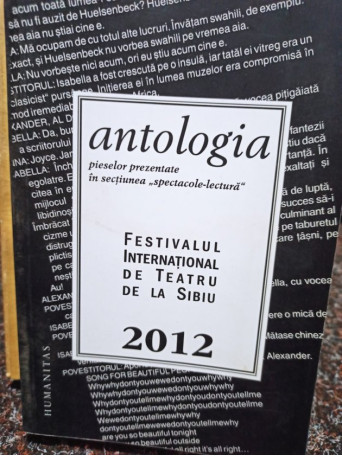 Antologia pieselor prezentate in sectiunea "spectacole