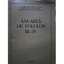 Anuarul de Folclor III - IV